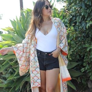 Vintage Silk Japanese Kimono Robe